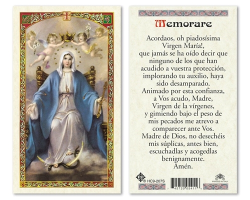 Memorare en Espanol Laminated Prayer Card | Discount Catholic Products
