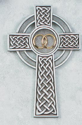 Pewter Celtic Knotted Wedding Cross | Discount Catholic Products