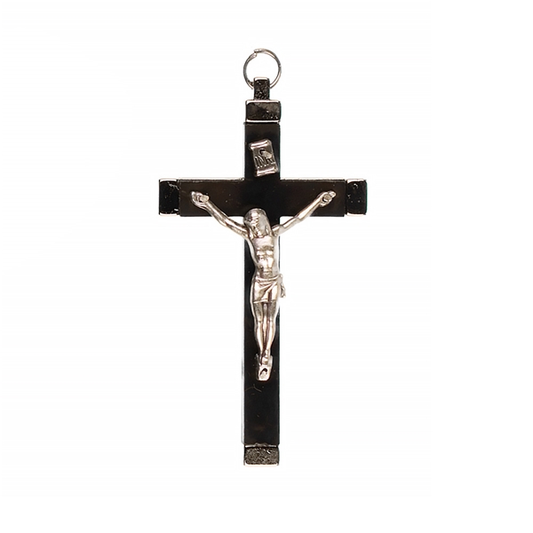 Black Metal Bound Crucifix - 3-Inch