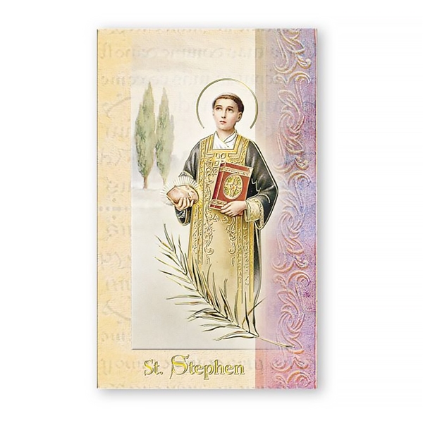 St. Stephen Biography Prayer Card