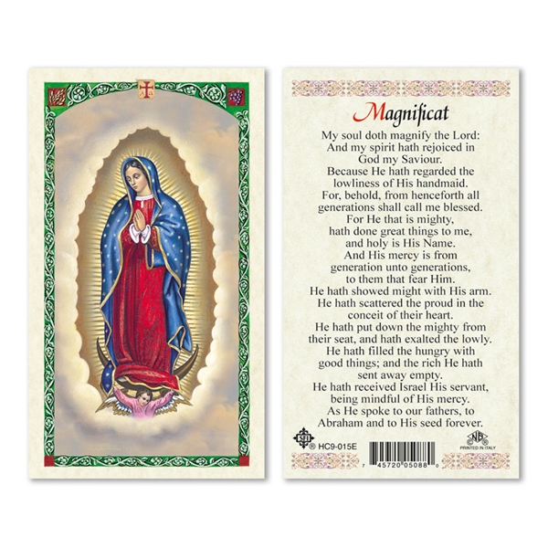 Our Lady of Guadalupe Magnificat Laminated Prayer Card