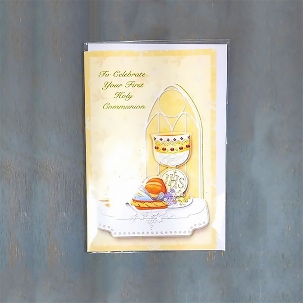 3D First Communion Greeting Card