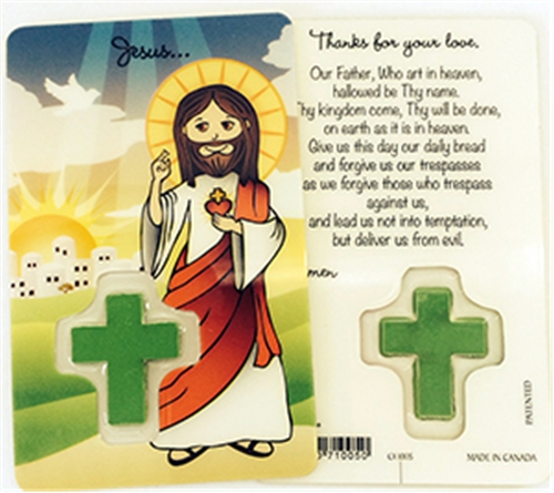 childs our father laminated prayer card